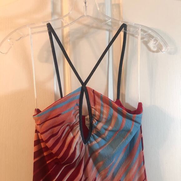 Robe Shama Stretch Crinkle Keyhole Dress S - Picture 13 of 14